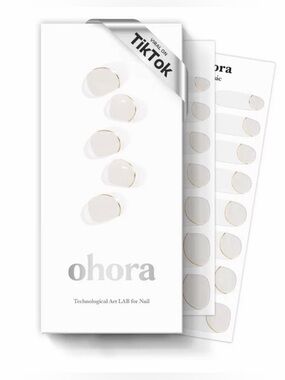 Ohora N Sylph Semi Cured Gel Nail Strips White French Manicure New Sealed ND-359